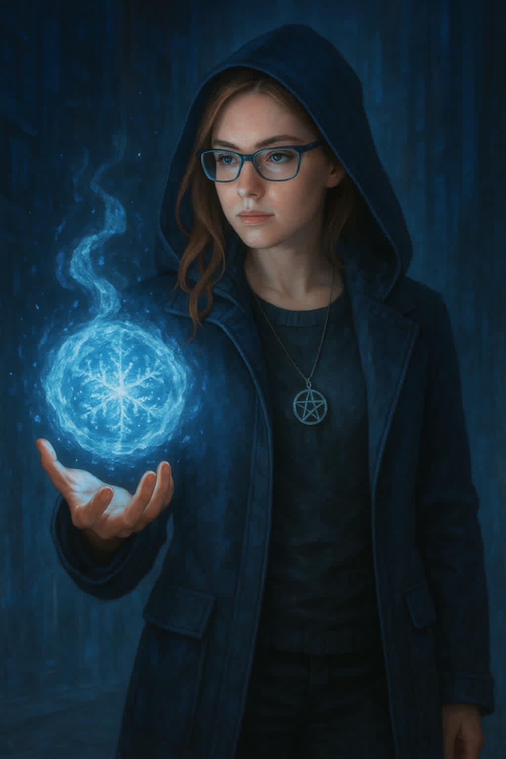 Modern mage with iceball..